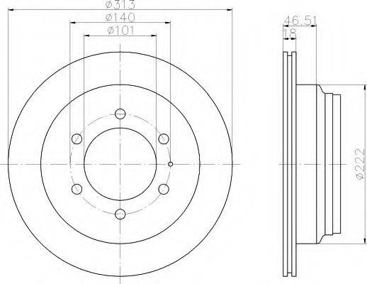 HELLA 8DD355106021 Тормозной диск