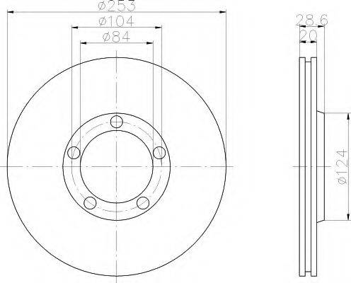 HELLA 8DD355106281 Тормозной диск