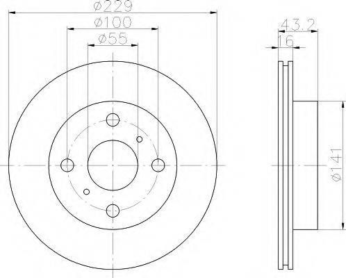 HELLA 8DD355106631 Тормозной диск