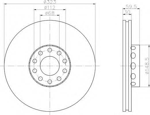 HELLA 8DD355106691 Тормозной диск