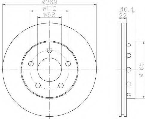 HELLA 8DD355106711 Тормозной диск