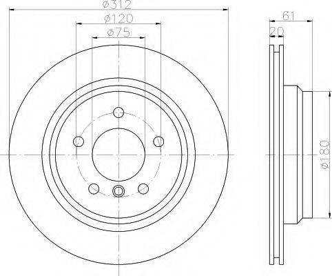 HELLA 8DD355106781 Тормозной диск