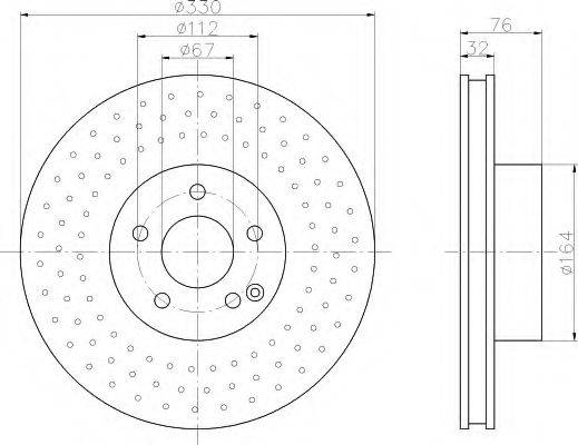 HELLA 8DD355106841 Тормозной диск