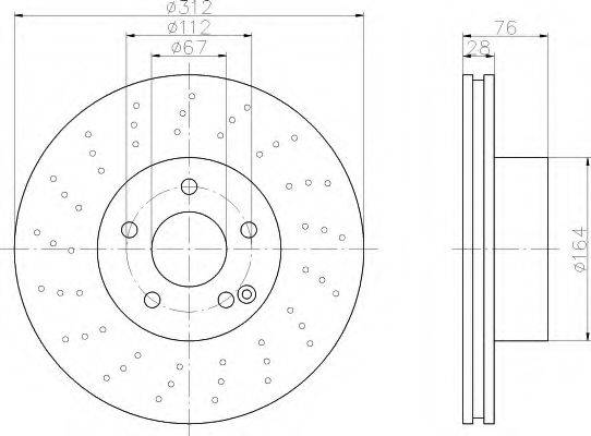 HELLA 8DD355106861 Тормозной диск