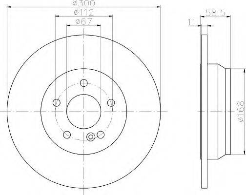 HELLA 8DD355106891 Тормозной диск