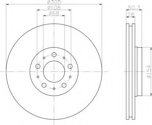 HELLA 8DD355107072 Тормозной диск