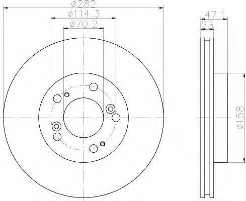 HELLA 8DD355107131 Тормозной диск