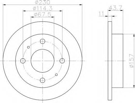 HELLA 8DD355107171 Тормозной диск