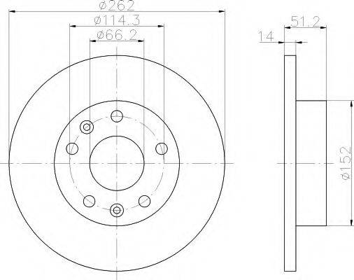 HELLA 8DD355107181 Тормозной диск