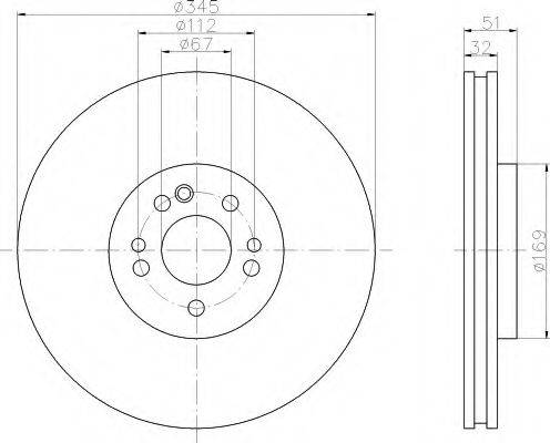 HELLA 8DD355107211 Тормозной диск