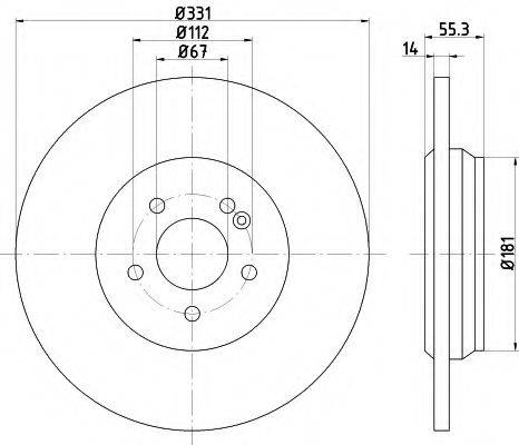 HELLA 8DD355107231 Тормозной диск