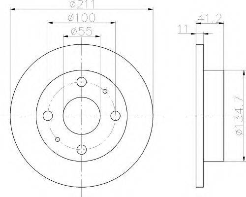 HELLA 8DD355107291 Тормозной диск