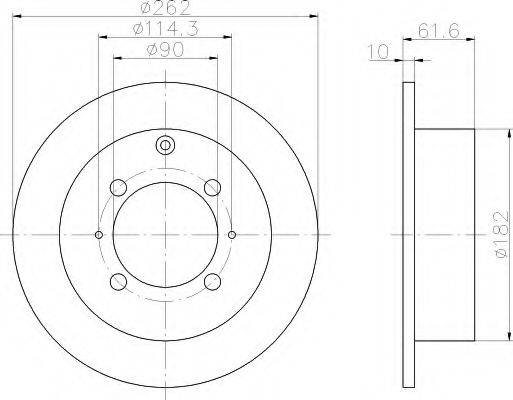 HELLA 8DD355107331 Тормозной диск