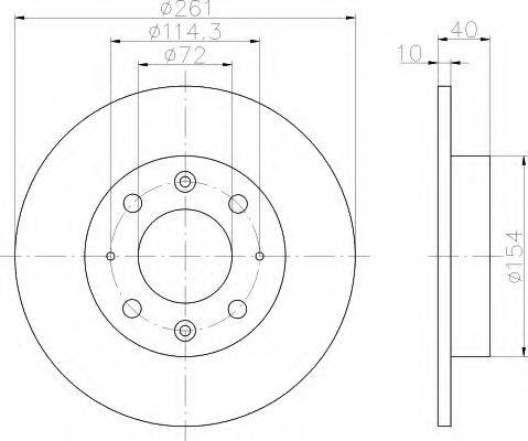 HELLA 8DD355107371 Тормозной диск