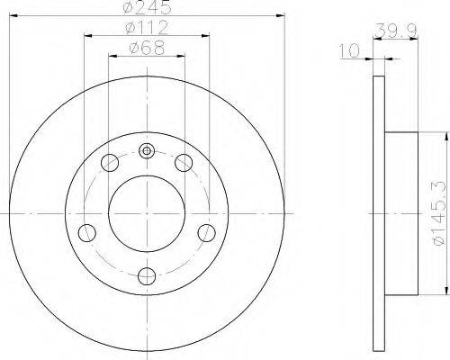 HELLA 8DD355107531 Тормозной диск