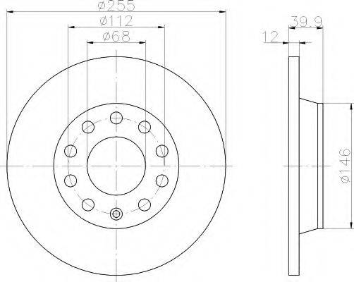 HELLA 8DD355107561 Тормозной диск