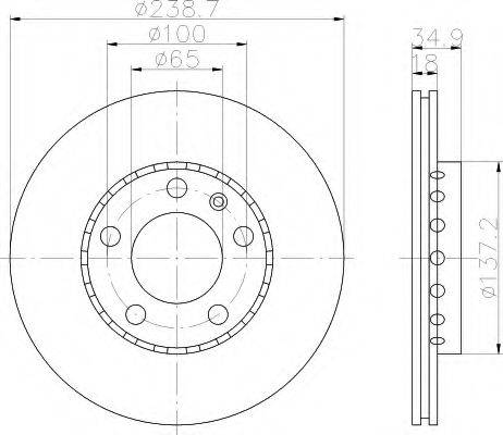 HELLA 8DD355107641 Тормозной диск