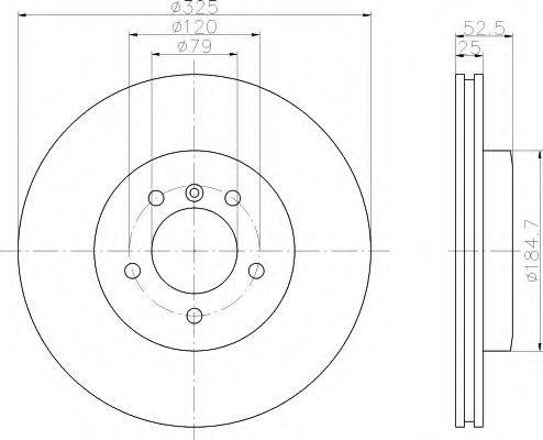 HELLA 8DD355107661 Тормозной диск