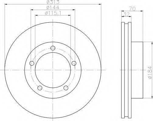 HELLA 8DD355107871 Тормозной диск