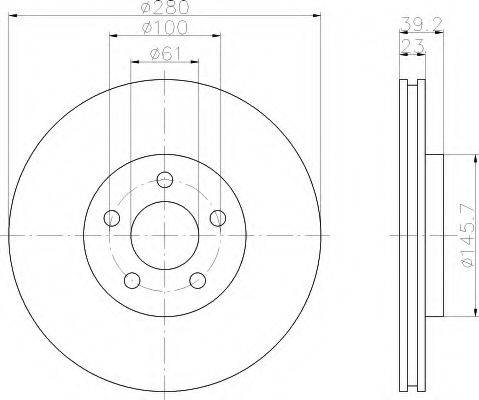 HELLA 8DD355107911 Тормозной диск