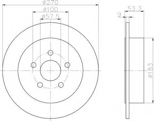 HELLA 8DD355107921 Тормозной диск