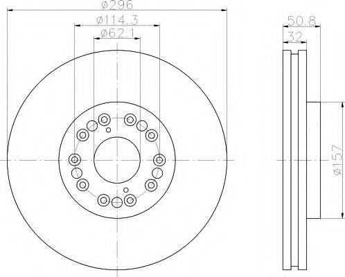 HELLA 8DD355107971 Тормозной диск