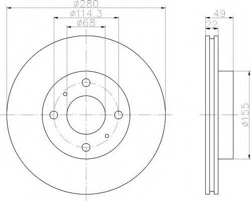 HELLA 8DD355107991 Тормозной диск