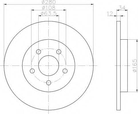 HELLA 8DD355108061 Тормозной диск