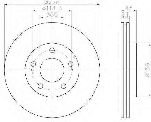 HELLA 8DD355108191 Тормозной диск