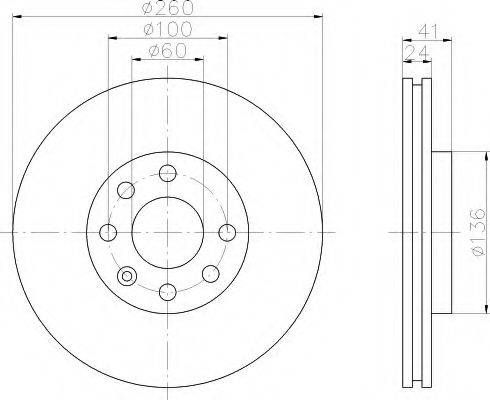 HELLA 8DD355108261 Тормозной диск