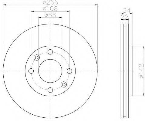 HELLA 8DD355108341 Тормозной диск