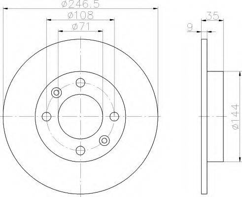 HELLA 8DD355108381 Тормозной диск