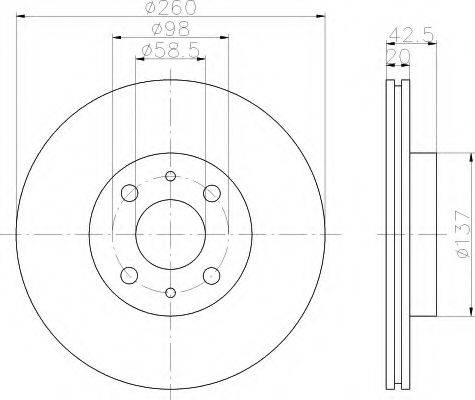 HELLA 8DD355108441 Тормозной диск