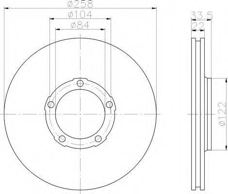 HELLA 8DD355108471 Тормозной диск