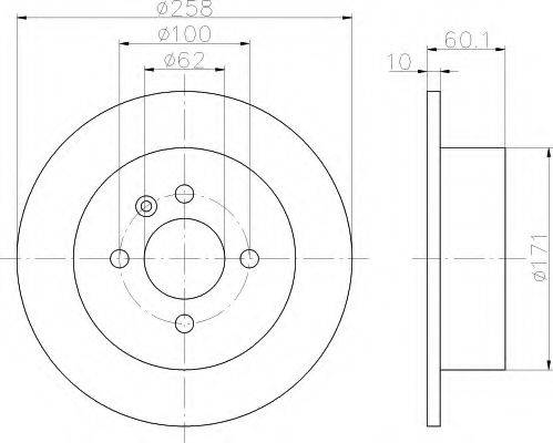 HELLA 8DD355100351 Тормозной диск