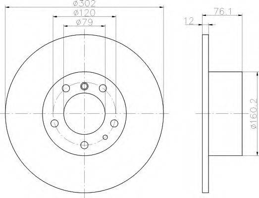 HELLA 8DD355101691 Тормозной диск