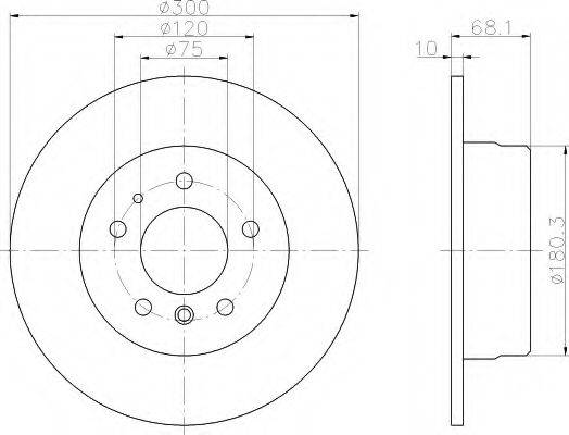 HELLA 8DD355101761 Тормозной диск