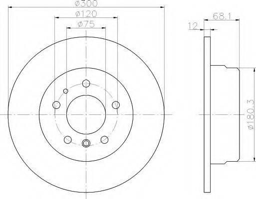 HELLA 8DD355101751 Тормозной диск