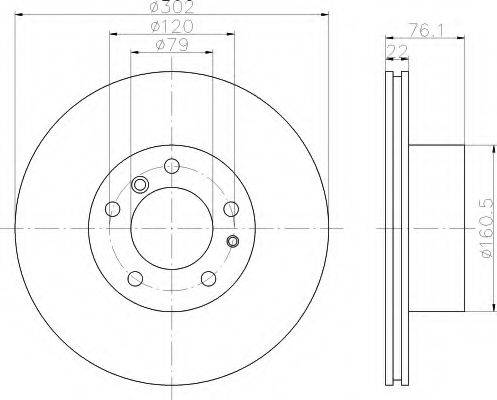 HELLA 8DD355101711 Тормозной диск