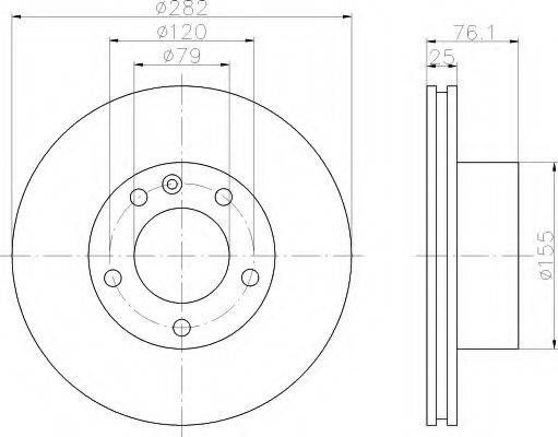 HELLA 8DD355100671 Тормозной диск