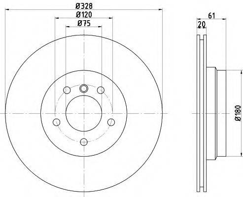 HELLA 8DD355104571 Тормозной диск