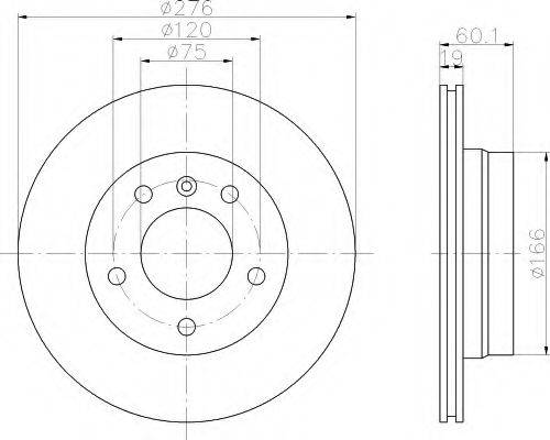 HELLA 8DD355104271 Тормозной диск