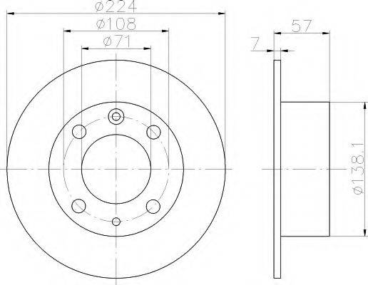 HELLA 8DD355100681 Тормозной диск