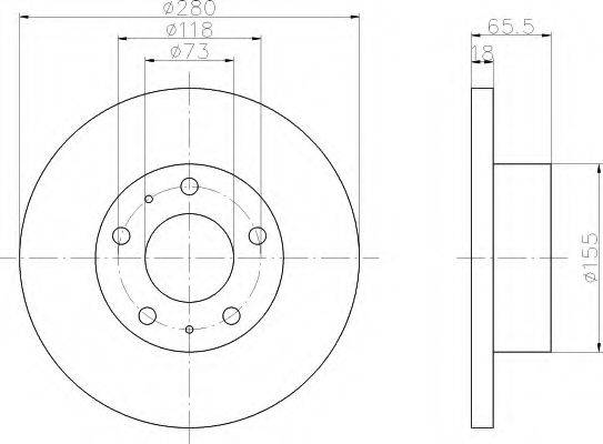 HELLA 8DD355104391 Тормозной диск