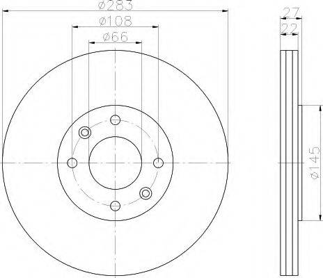 HELLA 8DD355103001 Тормозной диск