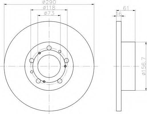 HELLA 8DD355101781 Тормозной диск