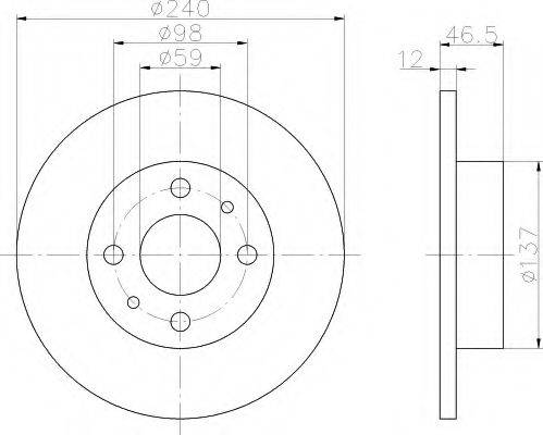 HELLA 8DD355101131 Тормозной диск