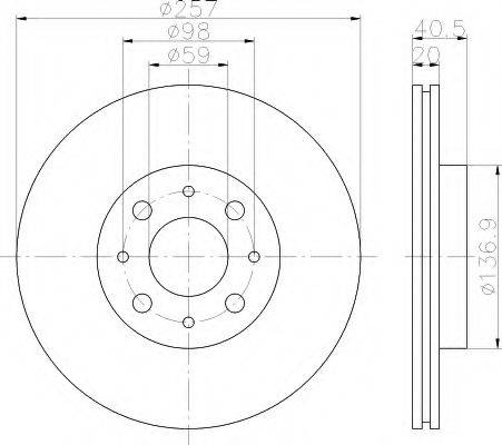 HELLA 8DD355103861 Тормозной диск