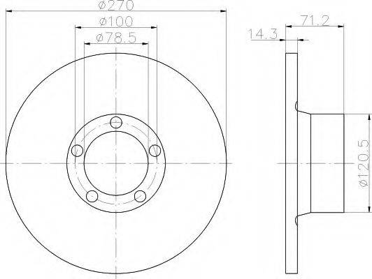 HELLA 8DD355100291 Тормозной диск