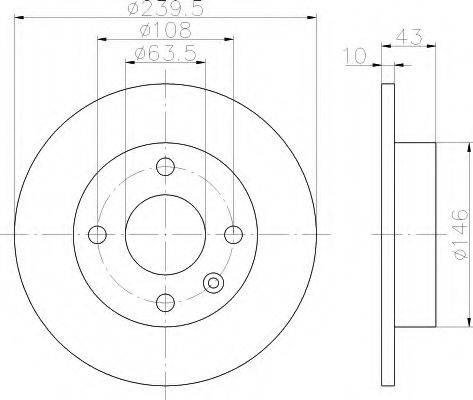 HELLA 8DD355102211 Тормозной диск